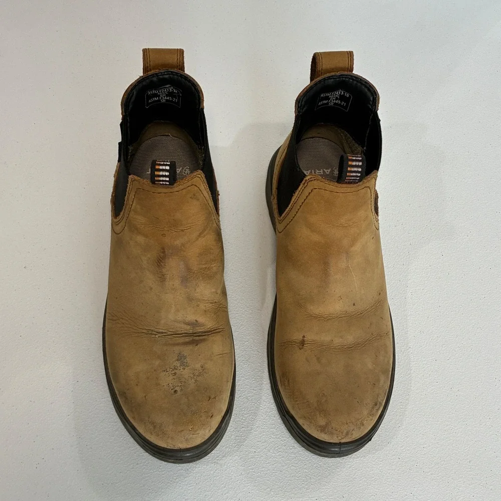 Ariat Chelsea Work Boots Mens 9.5EE Composite Toe Waterproof Leather 10027331